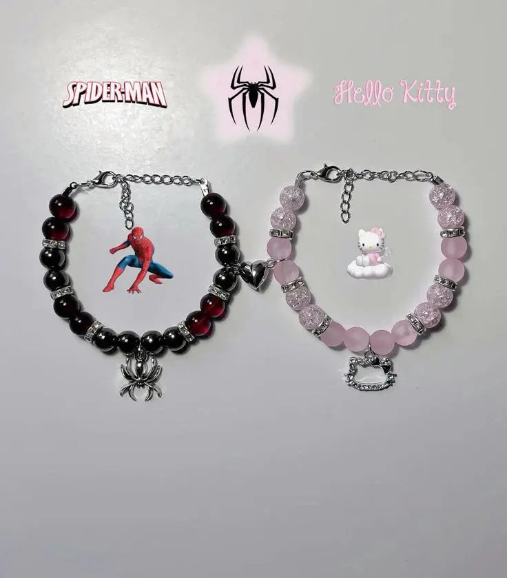 🕸️🩷 Spider-Man X Hello kitty matching bracelet 🩷🕸️ My Store